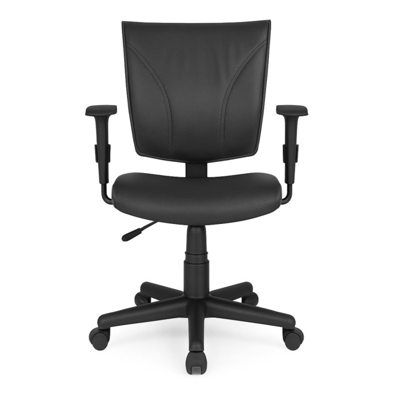 Cadeira B-ONE Giratória com Braços Reguláveis – Corino Preto – 31009 RORIZ Móveis para Escritório Executiva 3