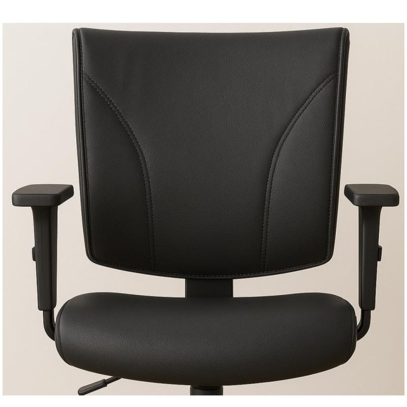 Cadeira B-ONE Giratória com Braços Reguláveis – Corino Preto – 31009 RORIZ Móveis para Escritório Executiva 7