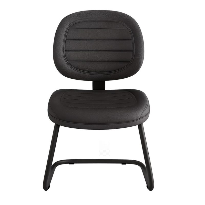 Cadeira Executiva Costurada Base em “S” PRETA – Corino Preto – 31014 RORIZ Móveis para Escritório Cadeiras Fixas 3