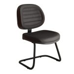 Cadeira Executiva Costurada Base em “S” PRETA – Corino Preto – 31014 RORIZ Móveis para Escritório Cadeiras Fixas 13