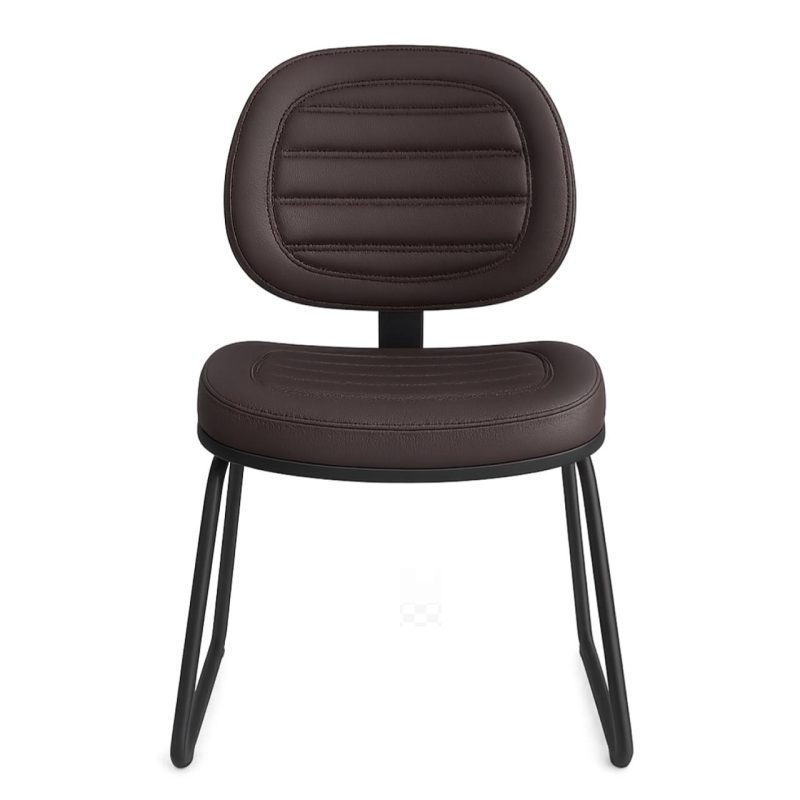 Cadeira Executiva Costurada Base Trapézio – Corino Preto – 31031 RORIZ Móveis para Escritório Cadeiras Fixas 3