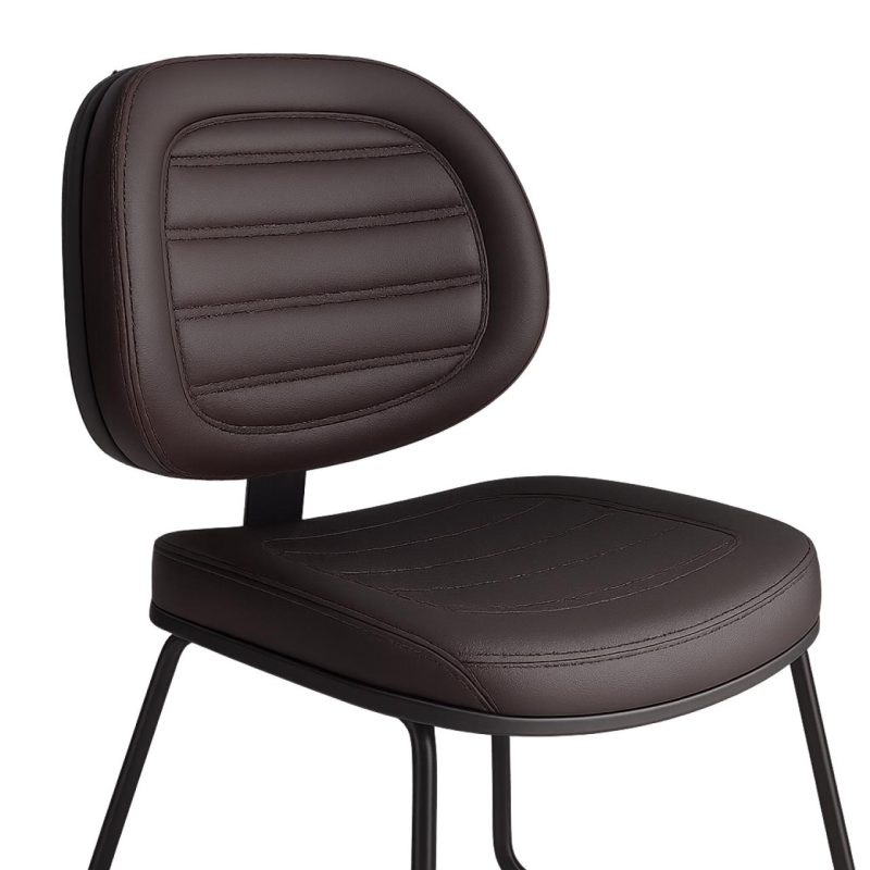 Cadeira Executiva Costurada Base Trapézio – Corino Preto – 31031 RORIZ Móveis para Escritório Cadeiras Fixas 5