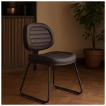 Cadeira Executiva Costurada Base Trapézio – Corino Preto – 31031 RORIZ Móveis para Escritório Cadeiras Fixas 15