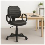 Cadeira Executiva COSTURADA Giratória com Braço Corsa – Corino Preto – 31004 RORIZ Móveis para Escritório Executiva 19