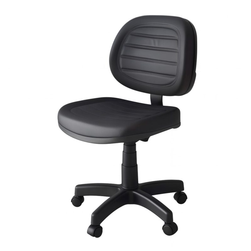 Cadeira Executiva COSTURADA Giratória sem Braços – Cor Preta – 31002 RORIZ Móveis para Escritório Executiva 3