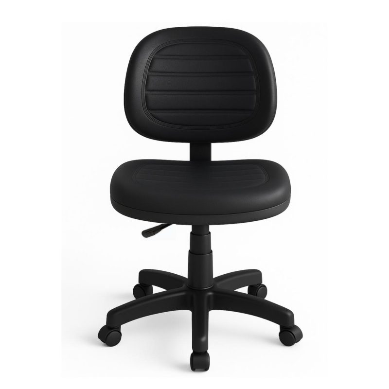 Cadeira Executiva COSTURADA Giratória sem Braços – Cor Preta – 31002 RORIZ Móveis para Escritório Executiva 5
