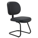 Cadeira Executiva LISA Base em “S” – Corino Preto – 31013 RORIZ Móveis para Escritório Cadeiras Fixas 10