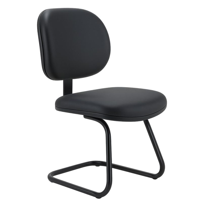 Cadeira Executiva LISA Base em “S” – Corino Preto – 31013 RORIZ Móveis para Escritório Cadeiras Fixas 2