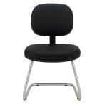 Cadeira Executiva LISA Base em “S” CROMADA – Corino Preto – 31015 RORIZ Móveis para Escritório Cadeiras Fixas 10