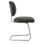 Cadeira Executiva LISA Base em “S” CROMADA – Corino Preto – 31015 RORIZ Móveis para Escritório Cadeiras Fixas 11