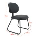 Cadeira Executiva LISA Base Trapézio – Corino Preto – 31030 RORIZ Móveis para Escritório Cadeiras Fixas 14