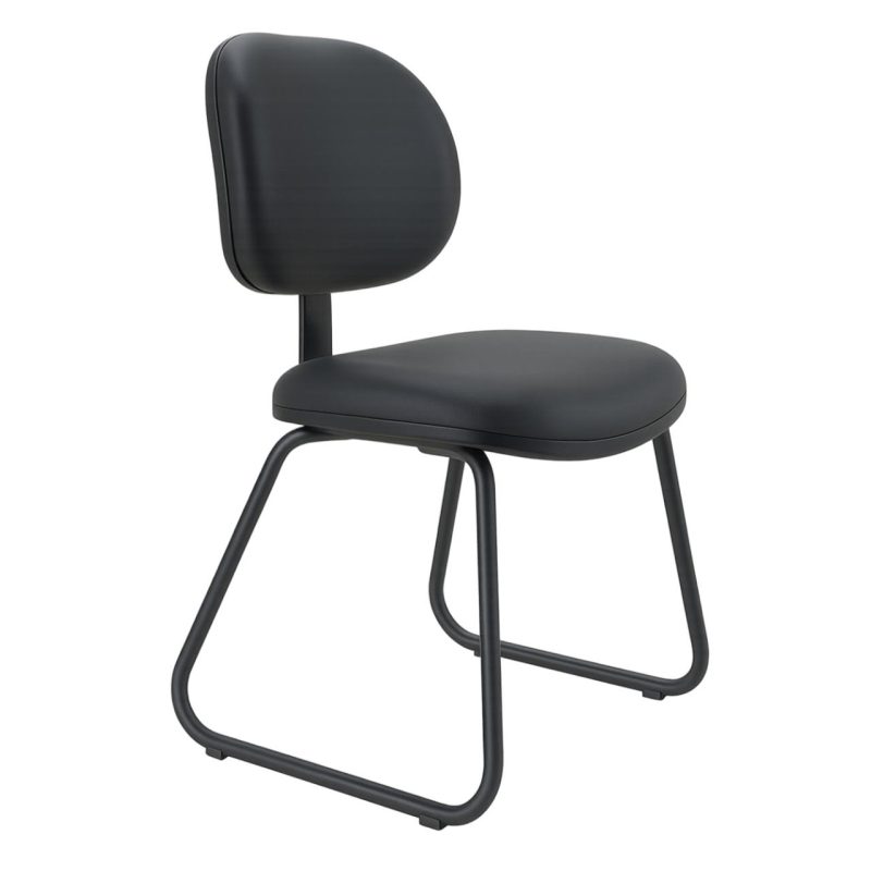 Cadeira Executiva LISA Base Trapézio – Corino Preto – 31030 RORIZ Móveis para Escritório Cadeiras Fixas 2