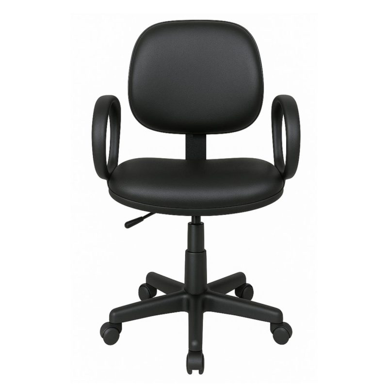 Cadeira Executiva LISA Giratória com Braço Corsa – Corino Preto – 31001 RORIZ Móveis para Escritório Executiva 3