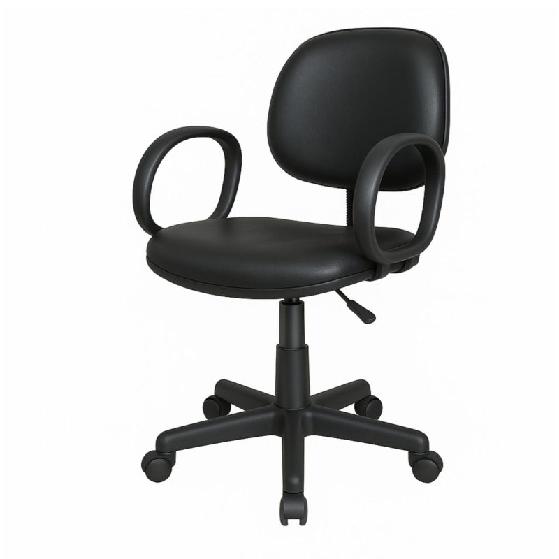 Cadeira Executiva LISA Giratória com Braço Corsa – Corino Preto – 31001 RORIZ Móveis para Escritório Executiva 5