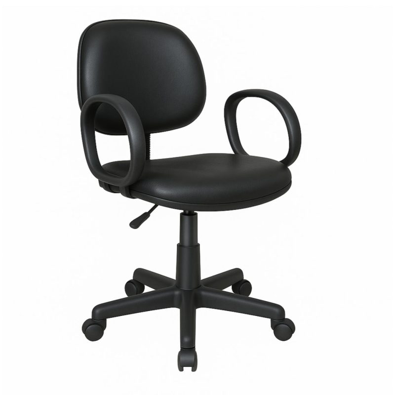 Cadeira Executiva LISA Giratória com Braço Corsa – Corino Preto – 31001 RORIZ Móveis para Escritório Executiva 2