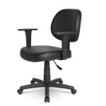 Cadeira Executiva LISA Giratória com Braços Reguláveis – Corino Preto – 31003 RORIZ Móveis para Escritório Executiva 11