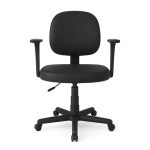 Cadeira Executiva LISA Giratória com Braços Reguláveis – Corino Preto – 31003 RORIZ Móveis para Escritório Executiva 12