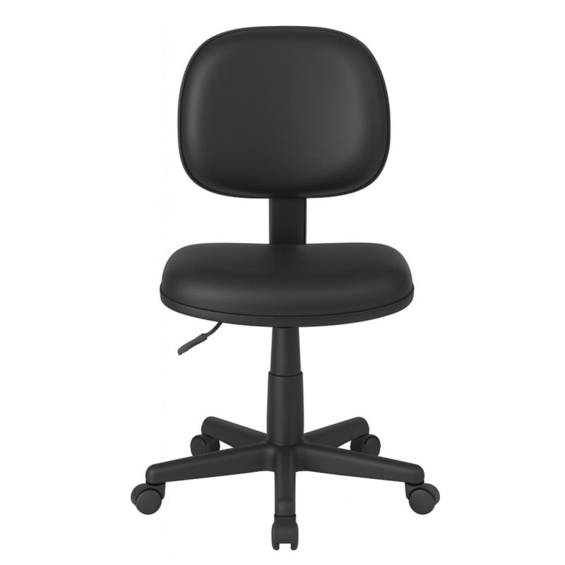 Cadeira Executiva LISA Giratória Sem Braços – Corino Preto – 31000 RORIZ Móveis para Escritório Executiva 4