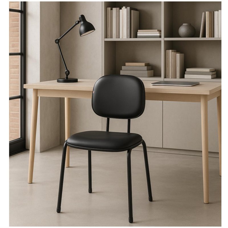 Cadeira Secretária 04 pés – Cor Preto – PMD – 31102 RORIZ Móveis para Escritório Cadeiras Fixas 9
