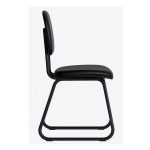 Cadeira Secretária Trapézio – Corino Preto – 31103 RORIZ Móveis para Escritório Cadeiras Fixas 10