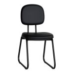 Cadeira Secretária Trapézio – Corino Preto – 31103 RORIZ Móveis para Escritório Cadeiras Fixas 9