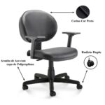 Cadeira de Escritório Executiva PLUS c/ Braços Reguláveis – Corino Cor Preto 32970 RORIZ Móveis para Escritório Executiva 6