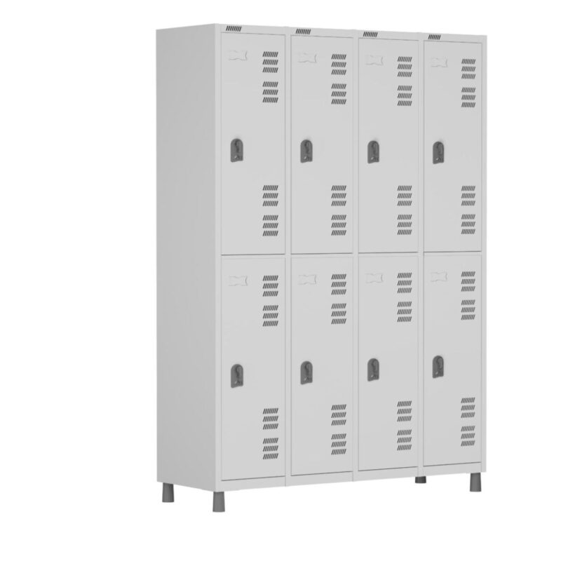 Roupeiro LOCKER de Aço c/ 08 PORTAS GRANDES – 1,90×1,28×0,40m – CZ/CZ – W3 – 11015 RORIZ Móveis para Escritório Roupeiro de Aço 2