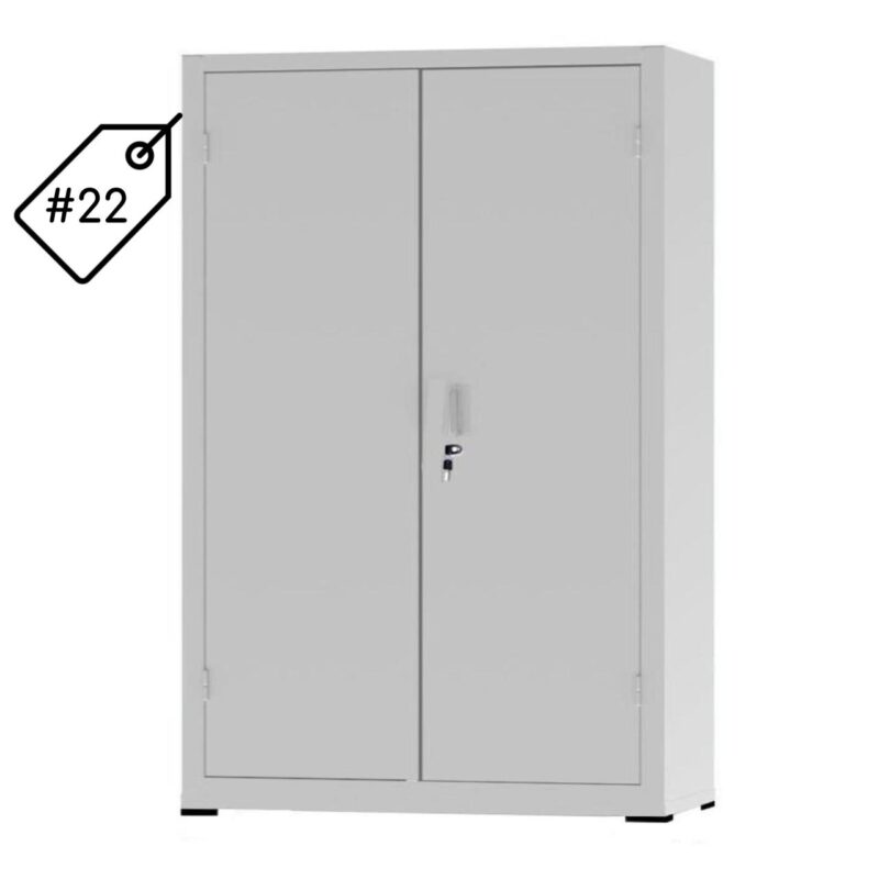 Armário de Aço com 02 Portas – PA 120 #22 (Reforçado) – NOBRE – 12105 RORIZ Móveis para Escritório Armário de Aço 2