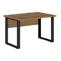 Mesa Escritório PÉ QUADRO 1,50×0,60m -S/ Gavetas – NOGAL SEVILHA/PRETO – 24472 RORIZ Móveis para Escritório Linha 40 mm Nogal – Preto