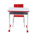 Kit Escolar Individual VERMELHO – (Mesa e Cadeira) – JUVENIL – MADEIRA – COR VERMELHO – 40092 RORIZ Móveis para Escritório Conjunto Escolar 8