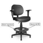 Cadeira Caixa EXECUTIVA COSTURADA – (Aranha PMD) – Cor Preta – 35002 RORIZ Móveis para Escritório Cadeira Caixa 9