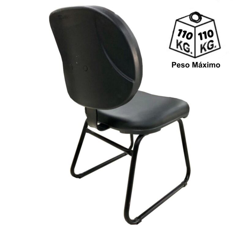 Cadeira Executiva LISA Base Trapézio Cor Preta – 31030 RORIZ Móveis para Escritório Cadeiras Fixas 5