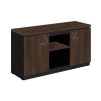 Armário Baixo Credenza – 1,35×0,72X0,45m MARSALA / PRETO – 51010 RORIZ Móveis para Escritório Linha 30 mm Marsala – Preto