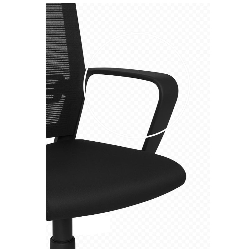 Cadeira de Escritório Diretor Tela MAYA c/ braço – Cor Preto – 34029 RORIZ Móveis para Escritório Cadeira de Tela 7
