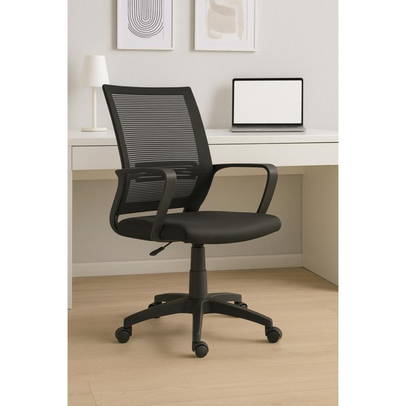 Cadeira de Escritório Diretor Tela MAYA c/ braço – Cor Preto – 34029 RORIZ Móveis para Escritório Cadeira de Tela 9
