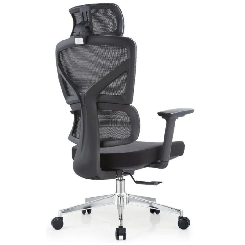 Cadeira de Escritório Presidente Tela TITAN – Cor Preto – 30067 RORIZ Móveis para Escritório Cadeira de Tela 4