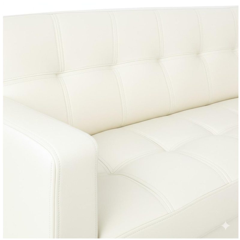 Poltrona para Escritório ROMA 03 Lugar – Corino – Cor NUDE – 60072 RORIZ Móveis para Escritório Sofá Escritório 6