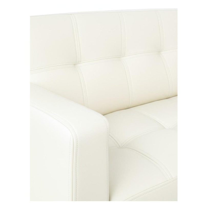 Poltrona para Escritório ROMA 02 Lugar – Corino – Cor NUDE – 60071 RORIZ Móveis para Escritório Sofá Escritório 5