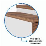 Mesa PEDESTAL RETA (03 Gav.) – 1,92X0,70m – WORKSTART – NOGAL SEVILHA/BRANCO- 34405 RORIZ Móveis para Escritório Linha 40 mm Nogal – Branco 15