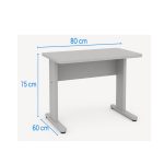 Mesa Escritório 0,80×0,60m – JOB – CINZA/CINZA – 43087 RORIZ Móveis para Escritório JOB Cinza 15 mm 10
