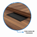 Mesa Escritório PRESIDENTE c/ Armário Pedestal – 1,82×1,80m – NOGAL SEVILHA/BRANCO – 34602 RORIZ Móveis para Escritório Linha 40 mm Nogal – Branco 22