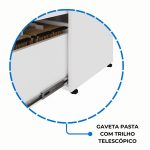 Armário Baixo 03 Gavetas e Porta (MISTO) – NOGAL SEVILHA/BRANCO – 34422 RORIZ Móveis para Escritório Linha 40 mm Nogal – Branco 15