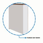 Armário Alto Credenza com Nicho – 1,61×1,20×0,45m – NOGAL SEVILHA/BRANCO- 34415 RORIZ Móveis para Escritório Linha 40 mm Nogal – Branco 18