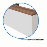 Armário Baixo GOLD Credenza ESPECIAL – 1,60×0,73×0,45m – NOGALSEVILHA / BRANCO – 34502 RORIZ Móveis para Escritório Linha 40 mm Nogal – Branco 15