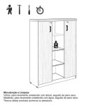 Armário Alto Credenza com Nicho – 1,61×1,20×0,45m – NOGAL SEVILHA/BRANCO- 34415 RORIZ Móveis para Escritório Linha 40 mm Nogal – Branco 17