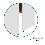 Estação de Trabalho Dupla 1,20×1,35m 02 Lugares c/ Gavetas c/ ponto de tomada PÉ PAINEL – Nogal Sevilha/Branco – 34427 RORIZ Móveis para Escritório Linha 40 mm Nogal – Branco 14