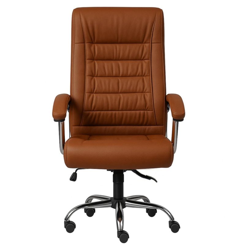 Poltrona Presidente LUXO c/ mola Ensacada – COR CARAMELO – 30059 RORIZ Móveis para Escritório Presidente 4