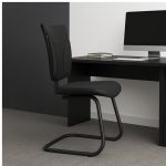 Cadeira de Escritório B-ONE Base em “S” Preta – Corino Preto – 31032 RORIZ Móveis para Escritório Cadeira Fixa Estofada 17