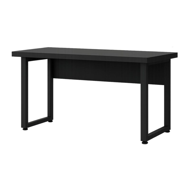 Mesa Escritório PÉ QUADRO – 1,20×0,60m – S/ Gavetas – PRETO / PRETO – 26001 RORIZ Móveis para Escritório Linha 40mm Preto / Preto 4