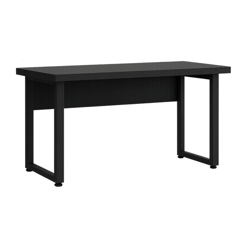 Mesa Escritório PÉ QUADRO – 1,20×0,60m – S/ Gavetas – PRETO / PRETO – 26001 RORIZ Móveis para Escritório Linha 40mm Preto / Preto 2